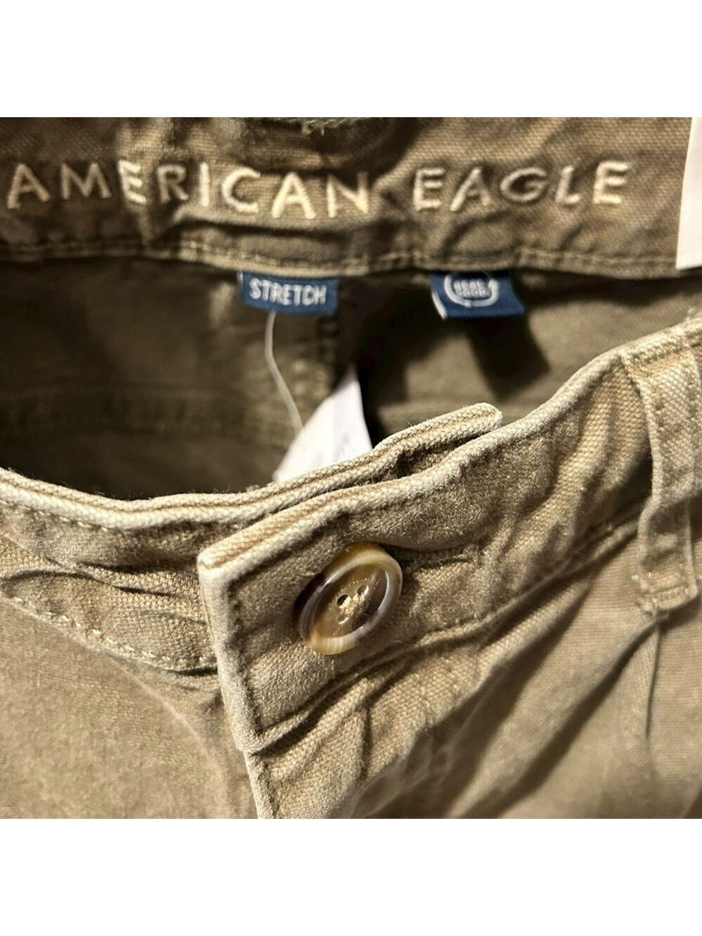 AMERICAN EAGLE Maddie Kensey Ziegler Wide Leg Baggie Pants Khaki Green Sz 8 NWT - Picture 4 of 9